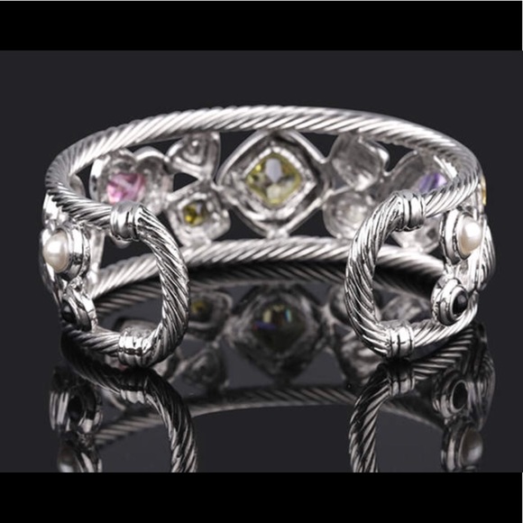 Crystal Cable Wired Bangle Bracelet New - Picture 4 of 5